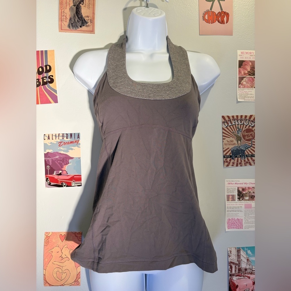 lululemon athletica Brown and Gray Tank Top